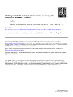 The "Magic of the Mall": An Analysis of Form, Function, and Meaning