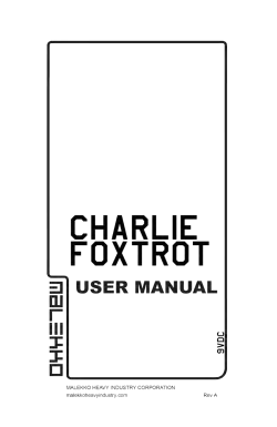charlie foxtrot manual - Malekko Heavy Industry
