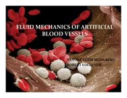 Fluid mechanics of artificial blood vessels