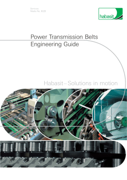 Power Transmission Belts Engineering Guide Habasit&ndash; Solutions in