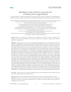Breeding in a den of thieves: pros and cons of nesting close to egg