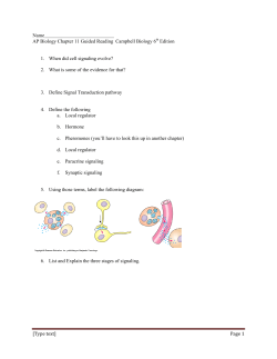 Page 1 Name AP Biology Chapter 11 Guided Reading