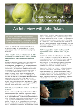 An Interview with John Toland