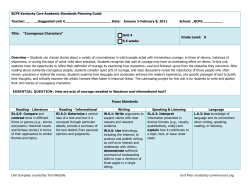 Unit template created by Toni Weddle Unit Plan created by