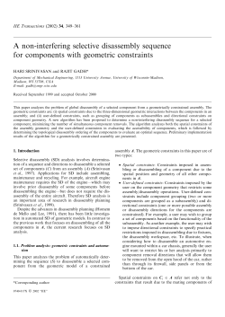 A non-interfering selective disassembly sequence for components