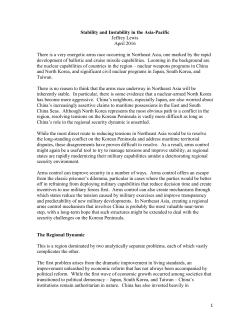 1 Stability and Instability in the Asia