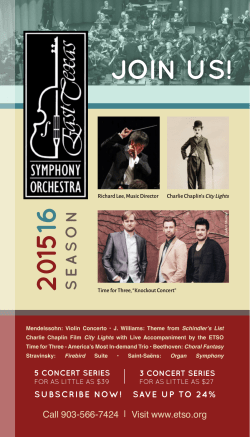 Join us! - East Texas Symphony Orchestra