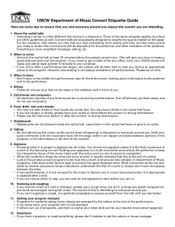 Guide to Concert Etiquette