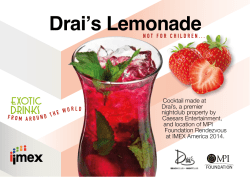 Drai`s Lemonade - IMEX Exhibitions