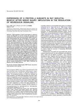 EXPRESSION OF G PROTEIN Я SUBUNITS IN RAT SKELETAL