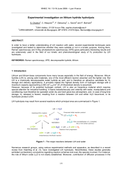 Experimental investigation on lithium hydride hydrolysis