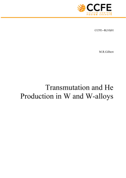 Transmutation and He Production in W and W-alloys