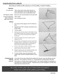 instructions for cross stitching revised again