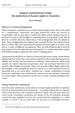 Against constitutional cringe: the protection of human rights