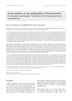 Some remarks on the earthquakes of Fennoscandia: