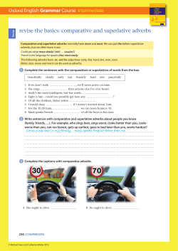 revise the basics: comparative and superlative adverbs