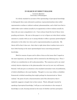 in search of direct realism