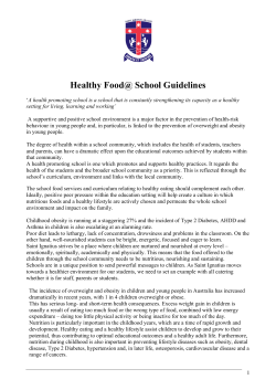 Healthy Food@ School Guidelines - Saint Ignatius College Geelong