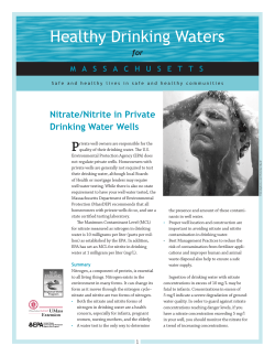 Nitrate and Nitrite in Private Drinking Water Wells