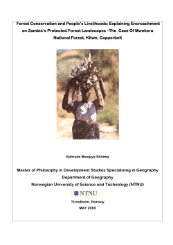 Forest Conservation and People`s Livelihoods: Explaining