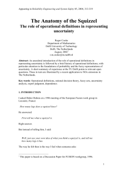 The Anatomy of the Squizzel The role of operational definitions in