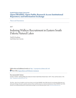 Indexing Walleye Recruitment in Eastern South Dakota Natural Lakes