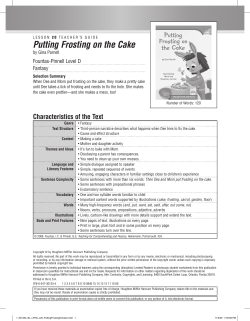 Putting Frosting on the Cake