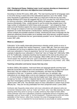 LSA 1 Background Essay: Helping Lower Level Learners develop