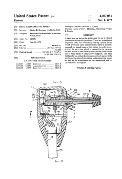 Hand held ear test probe