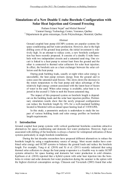 Simulations of a New Double U-tube Borehole Configuration with