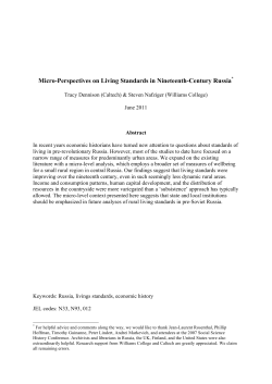 Micro-Perspectives on Living Standards in Nineteenth