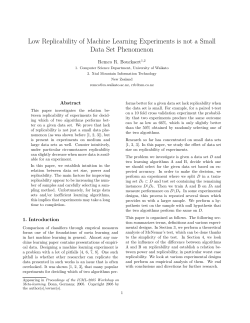 Low Replicability of Machine Learning Experiments is not a Small
