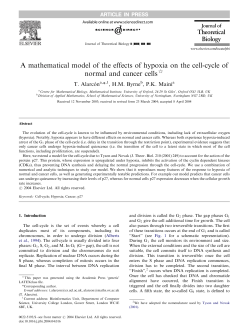 A mathematical model of the effects of hypoxia on the cell
