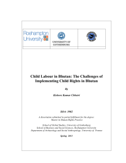 Child Labour in Bhutan - South Asia Environment Portal