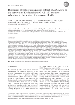 Biological effects of an aqueous extract of Salix alba on the survival