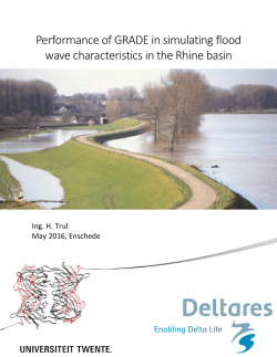 Performance of GRADE in simulating flood wave characteristics in