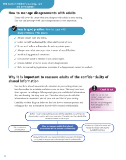 How to manage disagreements with adults