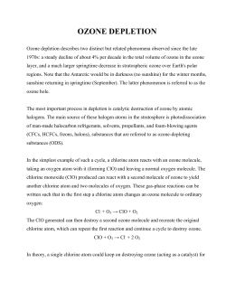 OZONE DEPLETION