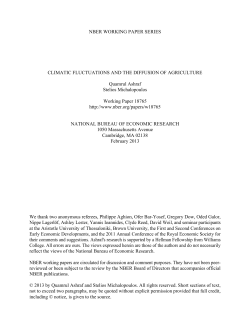 NBER WORKING PAPER SERIES CLIMATIC FLUCTUATIONS AND