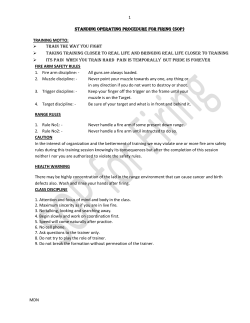 1 MDN STANDING OPERATING PROCEDURE FOR FIRING (SOP