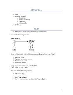 Semantics Handouts