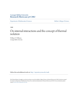 On internal interactions and the concept of thermal isolation