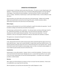 operative hysteroscopy - Gago Center for Fertility