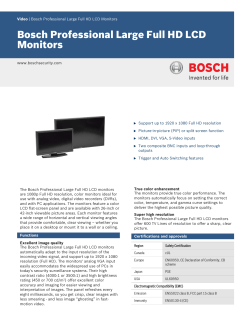 Bosch Professional Large Full HD LCD Monitors