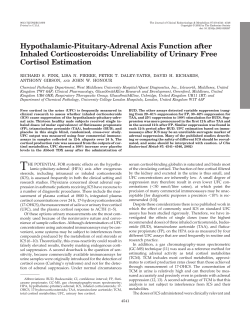 Hypothalamic-Pituitary-Adrenal Axis Function after Inhaled