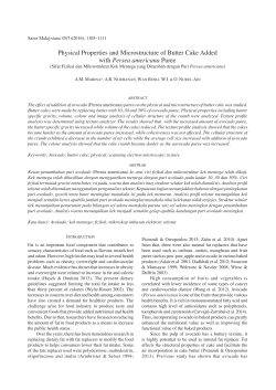 Physical Properties and Microstructure of Butter Cake Added with