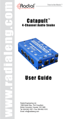 User Guide - Radial Engineering