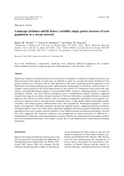 Landscape attributes and life history variability shape genetic