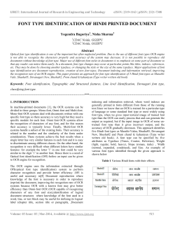 FONT TYPE IDENTIFICATION OF HINDI