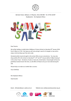Jumble Sale - Melbourn Primary School